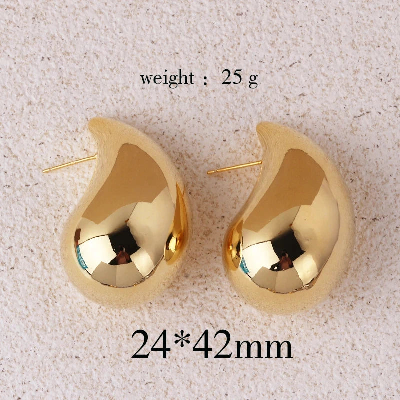 Brinco Gota Dourado Hipoalergênico Linda Top