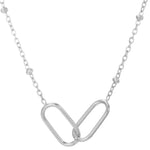 Colar Geométrico Infinito de Aço Inoxidável Linda Top