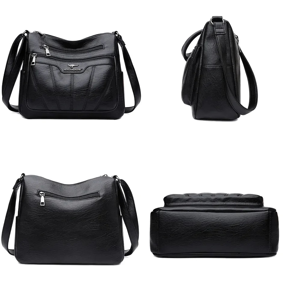 Bolsa Linda Top de Couro Luxuosa com Grande Capacidade
