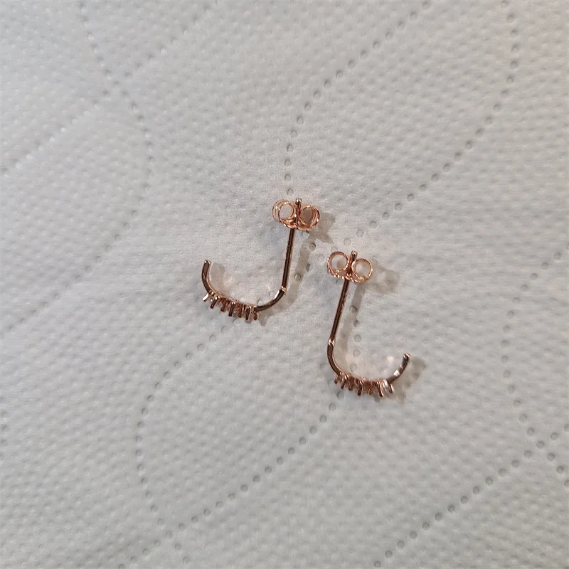 S925 prata esterlina banhado 18k ouro branco cristal brincos zircão diamante clipes de orelha para mulheres jóias de casamento nupcial