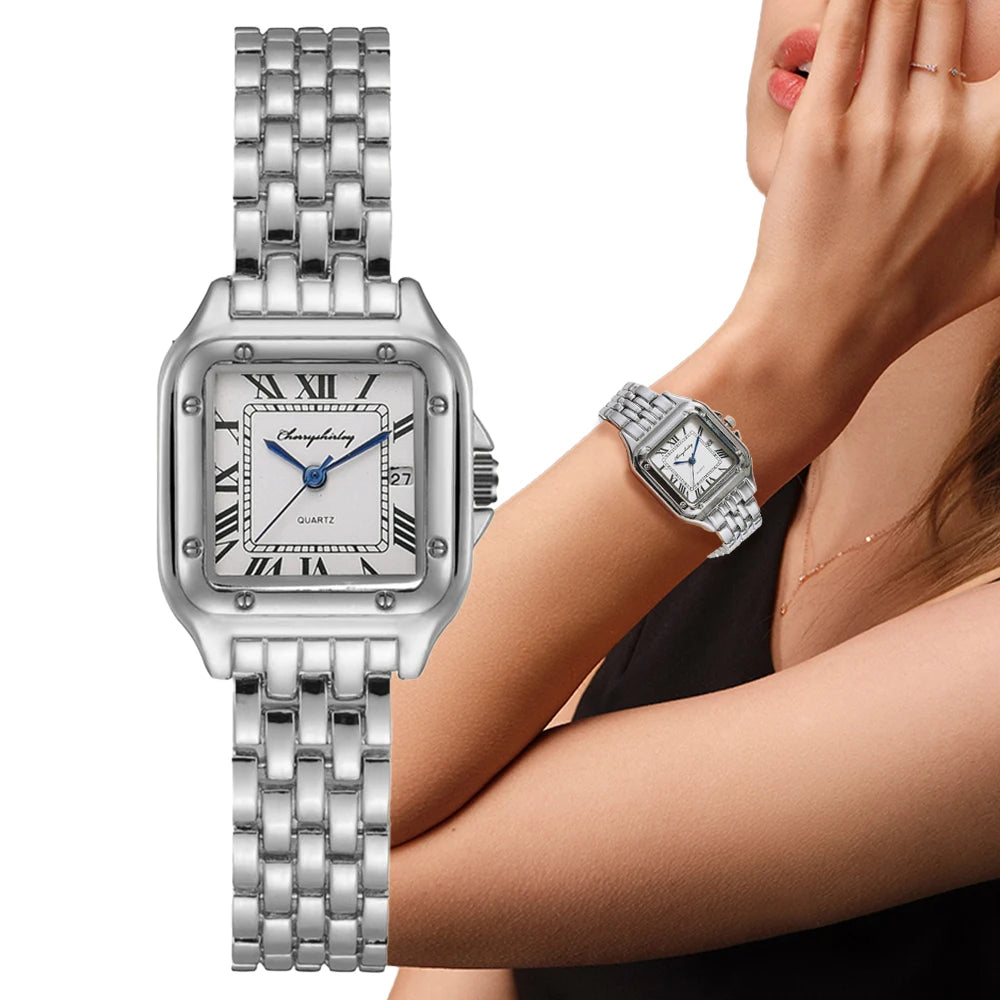 Relógio Feminino Luxo Linda Top Quartzo Romano