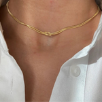 Colar Minimalista Linda Top Banhado a Ouro 14k