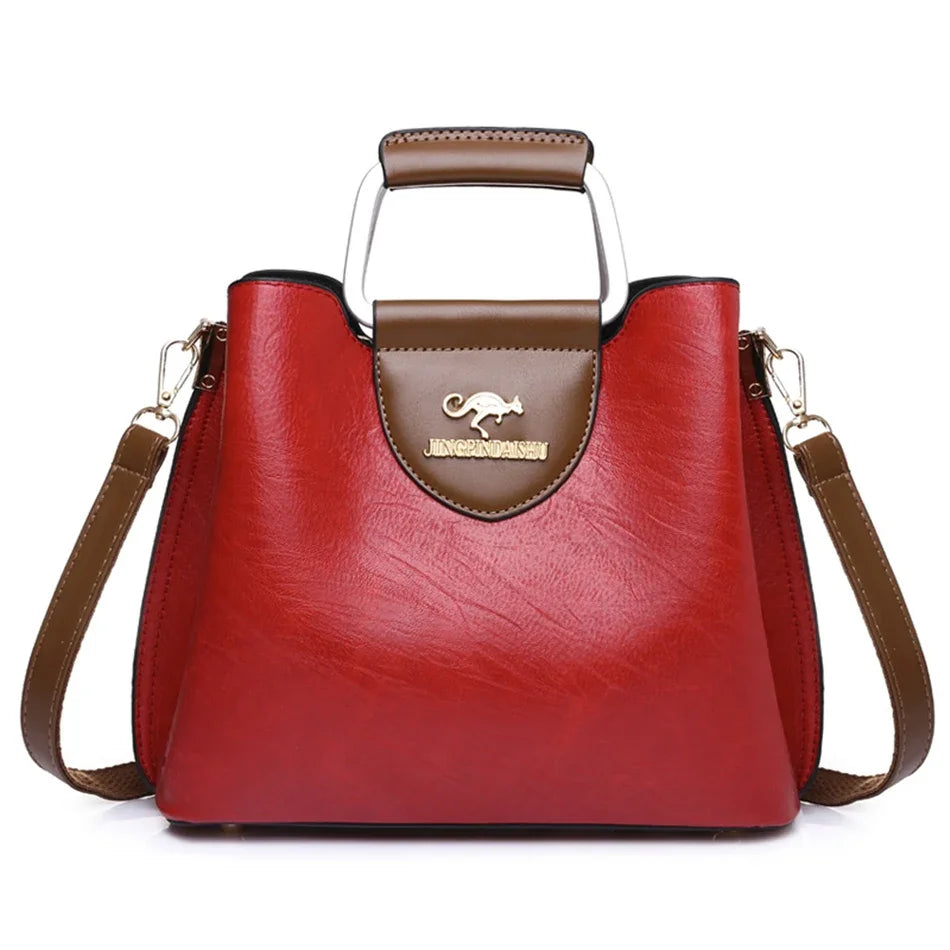 Bolsa de designer de luxo para mulheres, bolsas femininas, couro de óleo, ombro de marca, sacola crossbody messenger, sac fashion pequeno, 2024