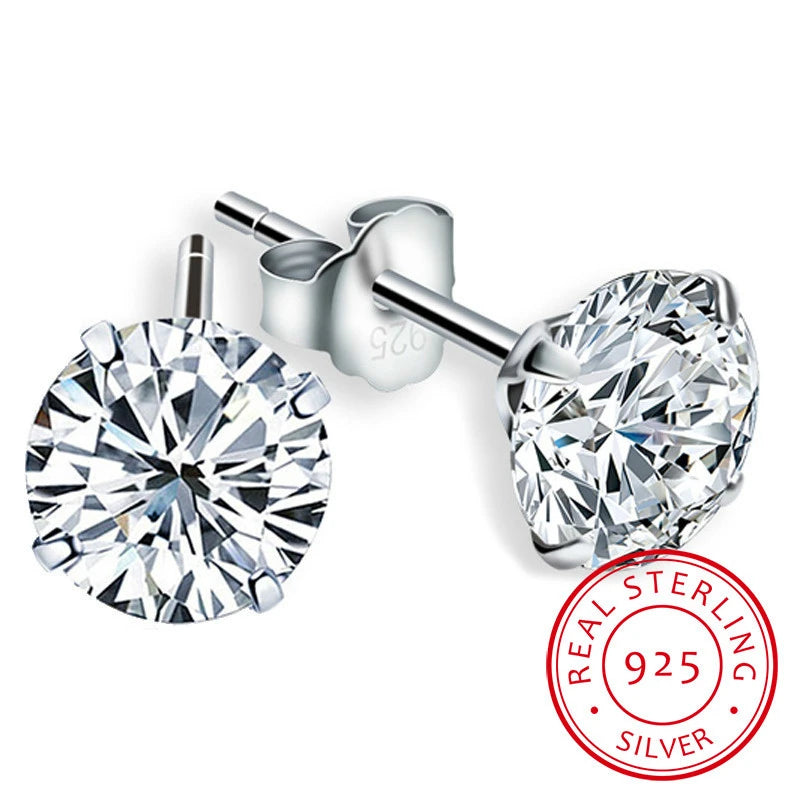 Lekani cristal moda genuína 925 prata esterlina brincos para mulheres casamento jóias finas presente