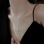 925 prata esterlina colar estilo simples redondo grânulo pingente gargantilha presente de festa de aniversário para senhoras jóias finas