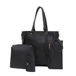 Conjunto de bolsa de quatro peças para mulheres, bolsas de ombro, sacola, bolsas crossbody wallet