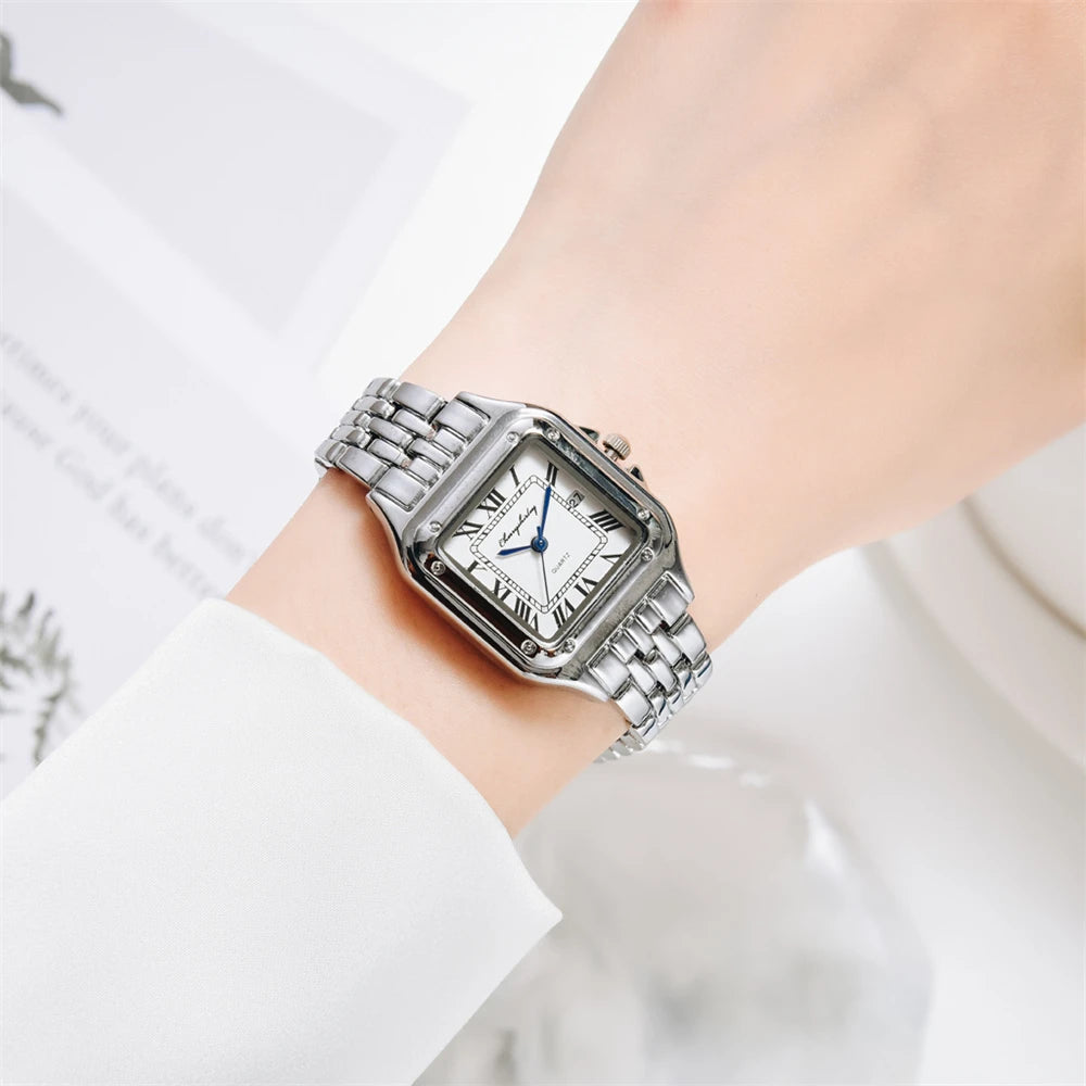 Relógio Feminino Luxo Linda Top Quartzo Romano