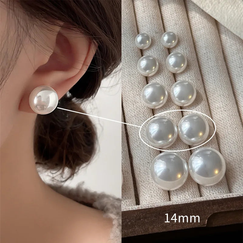 Novo 925 prata esterlina pérola brincos estilo simples charme feminino brincos belas jóias para amigos festa de aniversário presente