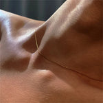 Colar Clássico de Aço Inoxidável Dourado Linda Top