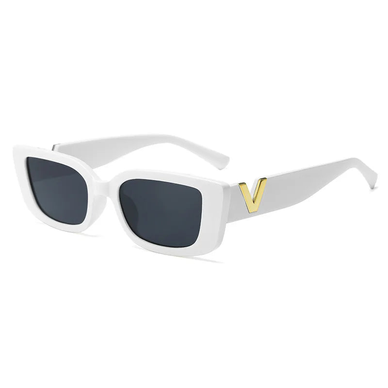 Óculos de sol retrô pequenos para homens e mulheres, óculos de sol luxuosos com dobradiças de metal, moda cool 2024