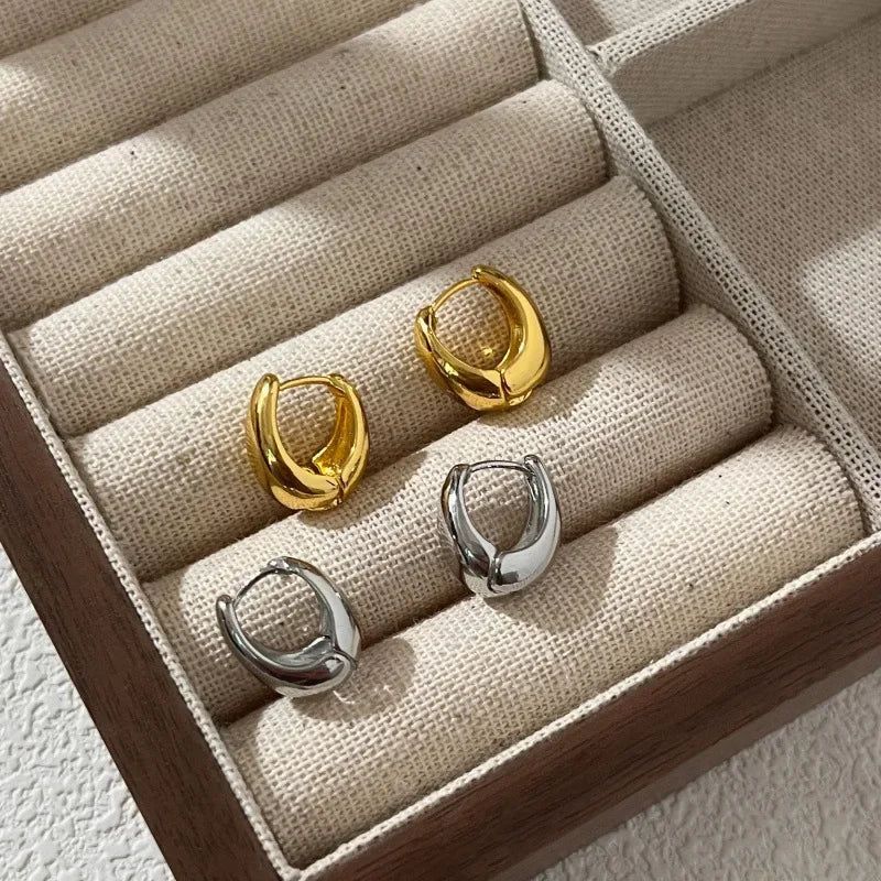 925 prata esterlina vintage ouro brincos redondos para mulheres na moda brinco jóias evitar alergia acessórios de festa presente