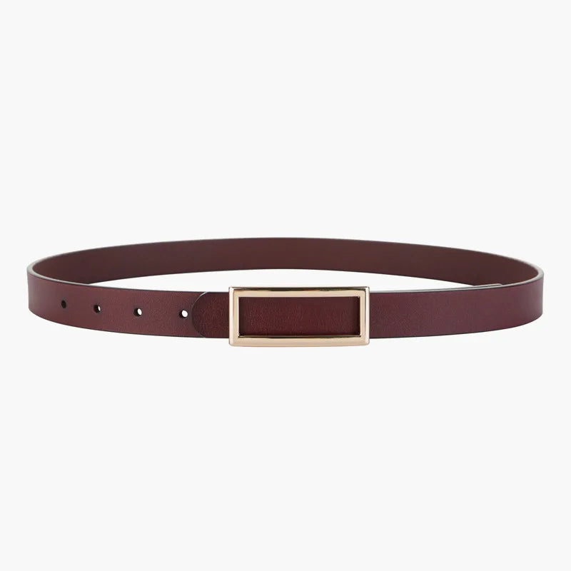 Cintos de couro genuíno para mulheres, fivela de metal, cós, correias, jeans, vestido, fêmea