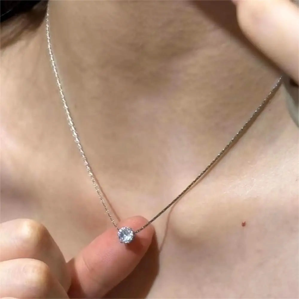 Mariasz minimalista cor de ouro aço inoxidável coração delicado clássico zircão charme anti manchar corrente colar para jóias femininas