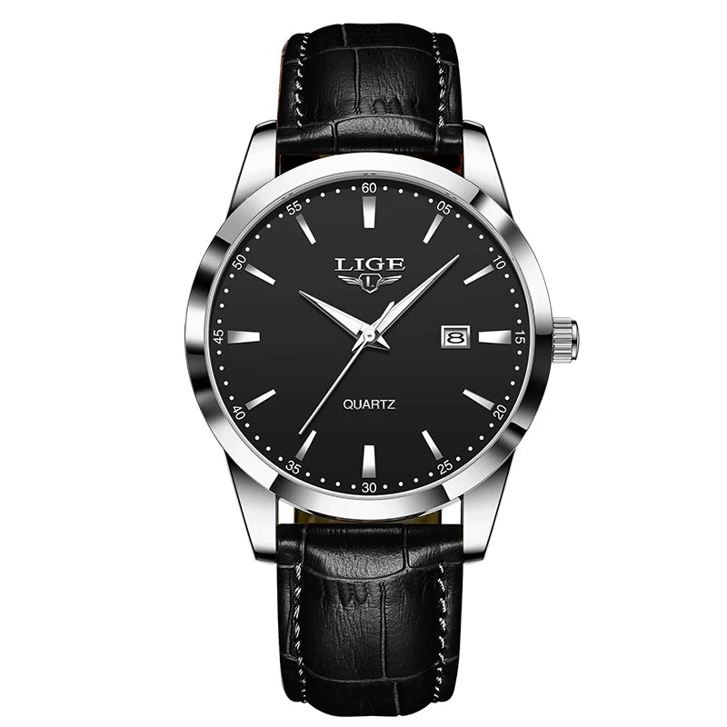 LIGE Mulheres Relógio Moda Couro Militar Esporte Relógios À Prova D 'Água Para As Mulheres Top Marca de Luxo Pulseira Feminina Relógio Reloj Mujer