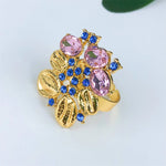 Conjunto de Joias Vintage com Opala Folheado a Ouro 18K