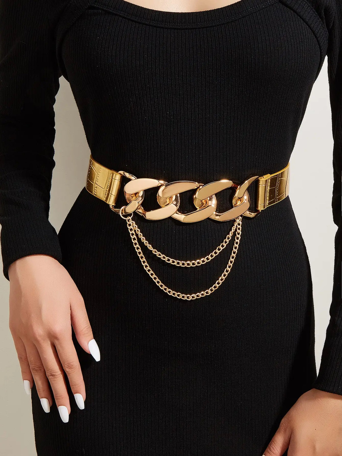 Cinto elegante para mulheres, fivela removível, na moda