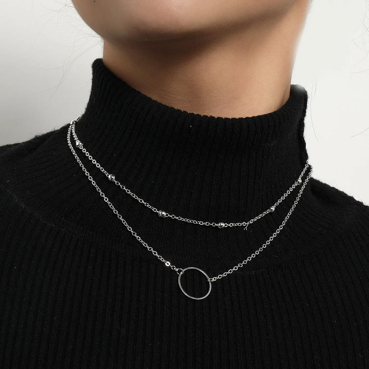 Colar Elegance de Pérolas Dupla Camada Linda Top
