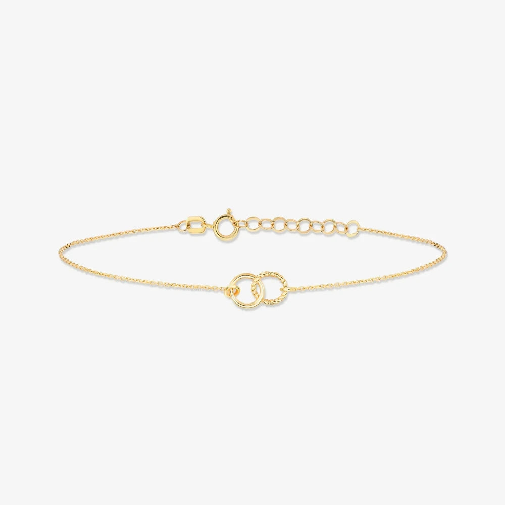Canner simples clássico 925 prata esterlina banhado a ouro redondo argola pulseira correntes para mulheres moda romântica jóias finas presentes