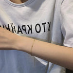 Moda 925 prata esterlina ouro pequeno redondo grânulo pulseira para feminino retro dupla camada pulseira aniversário jóias presente