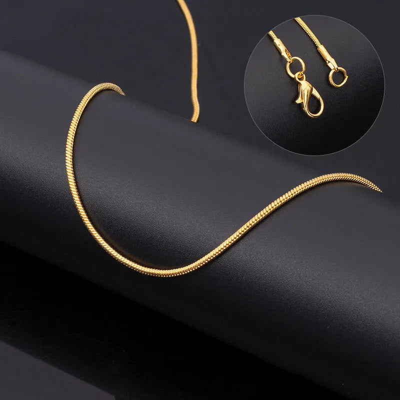 Colar Clássico de Aço Inoxidável Dourado Linda Top
