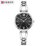 CURREN-Relógio de Pulseira de Aço Inoxidável Feminino, Quartzo, Elegante, Strap, Strass, Simples, Presentes, Senhoras, Moda, 9092