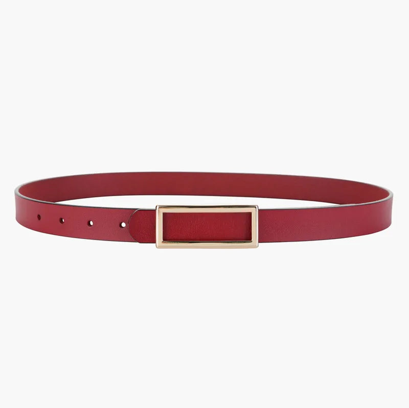 Cintos de couro genuíno para mulheres, fivela de metal, cós, correias, jeans, vestido, fêmea