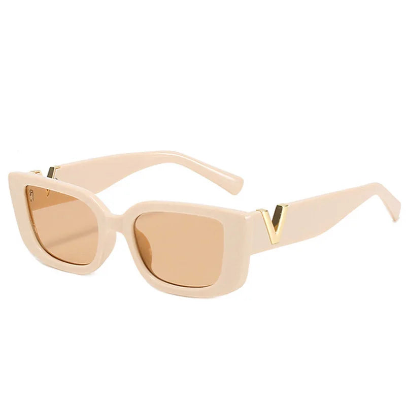 Óculos de sol retrô pequenos para homens e mulheres, óculos de sol luxuosos com dobradiças de metal, moda cool 2024