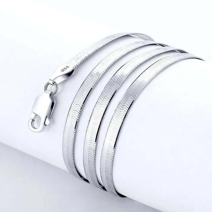 Colar de Prata Esterlina 925 Linda Top Luxo 4mm