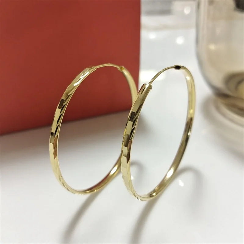 Brincos de Argola 18K Banhados a Ouro Linda Top