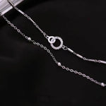 Pulseira de prata esterlina 925 com camada dupla, pulseira de zircônia brilhante para presente de joias da moda feminina