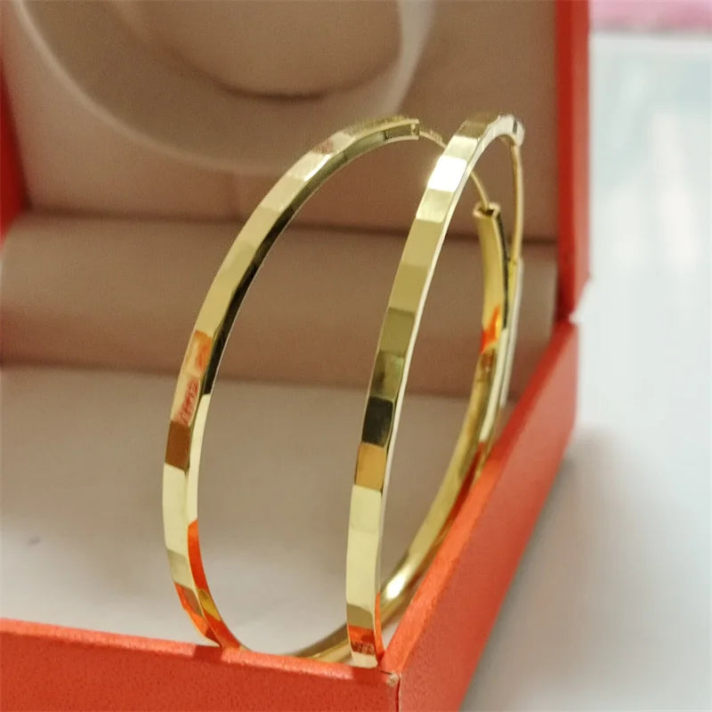 Brincos de Argola 18K Banhados a Ouro Linda Top