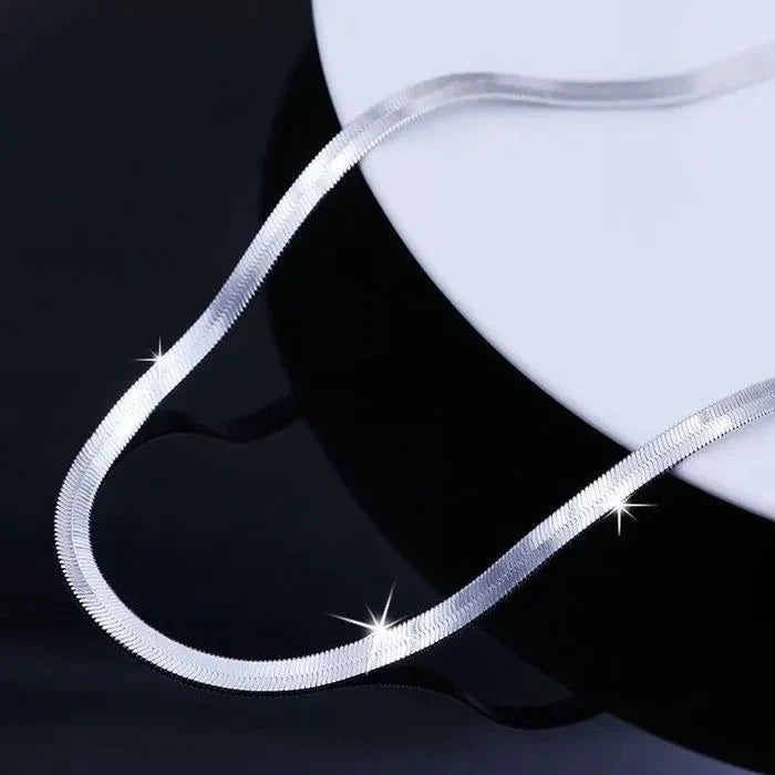 Colar de Prata Esterlina 925 Linda Top Luxo 4mm