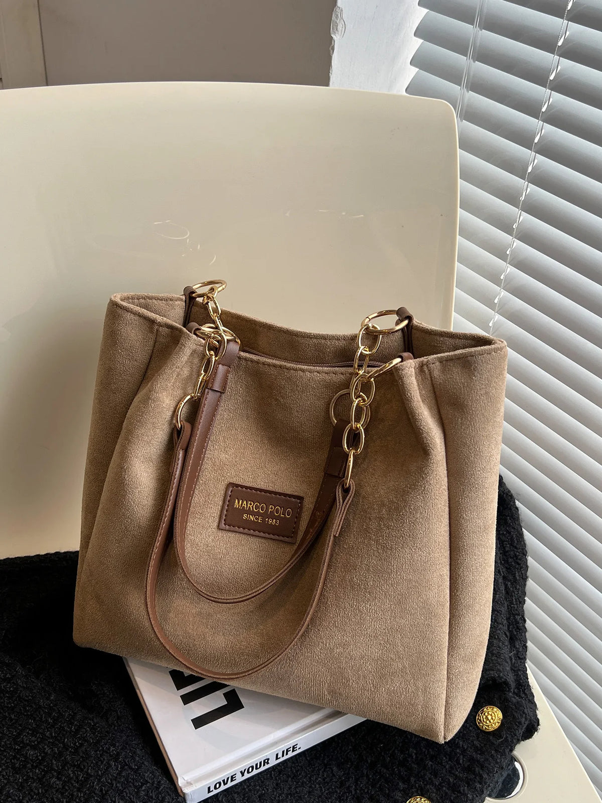 Bolsa Elegante de Camurça Linda Top