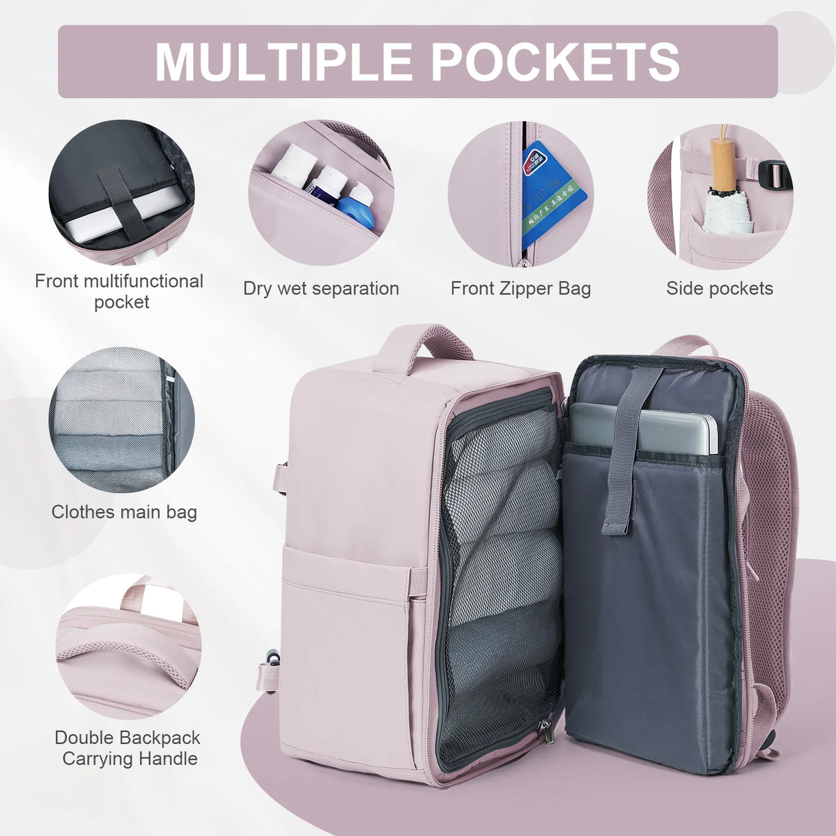 Mochila Feminina luxo para Viagem Aprovada como Bagagem de Mão
