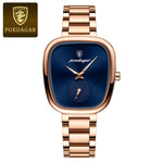 POEDAGAR-Relógio de quartzo feminino impermeável em aço inoxidável, relógio feminino elegante, relógios de luxo para senhoras, alta qualidade
