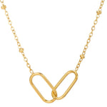 Colar Geométrico Infinito de Aço Inoxidável Linda Top