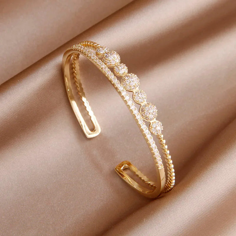 Zircônia Cruz Pulseiras Charme para Mulheres, Pulseira De Nó Elegante, Joalheria Clássica, Marca De Luxo, Moda