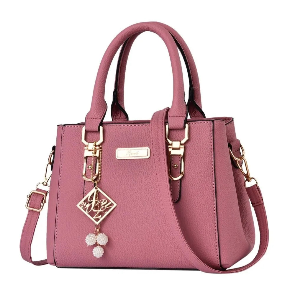 Bolsa de couro de grande capacidade para mulheres Mensageiro casual Bolsas de ombro