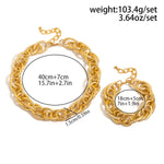 Conjunto Luxuoso de Correntes Cruzadas Linda Top