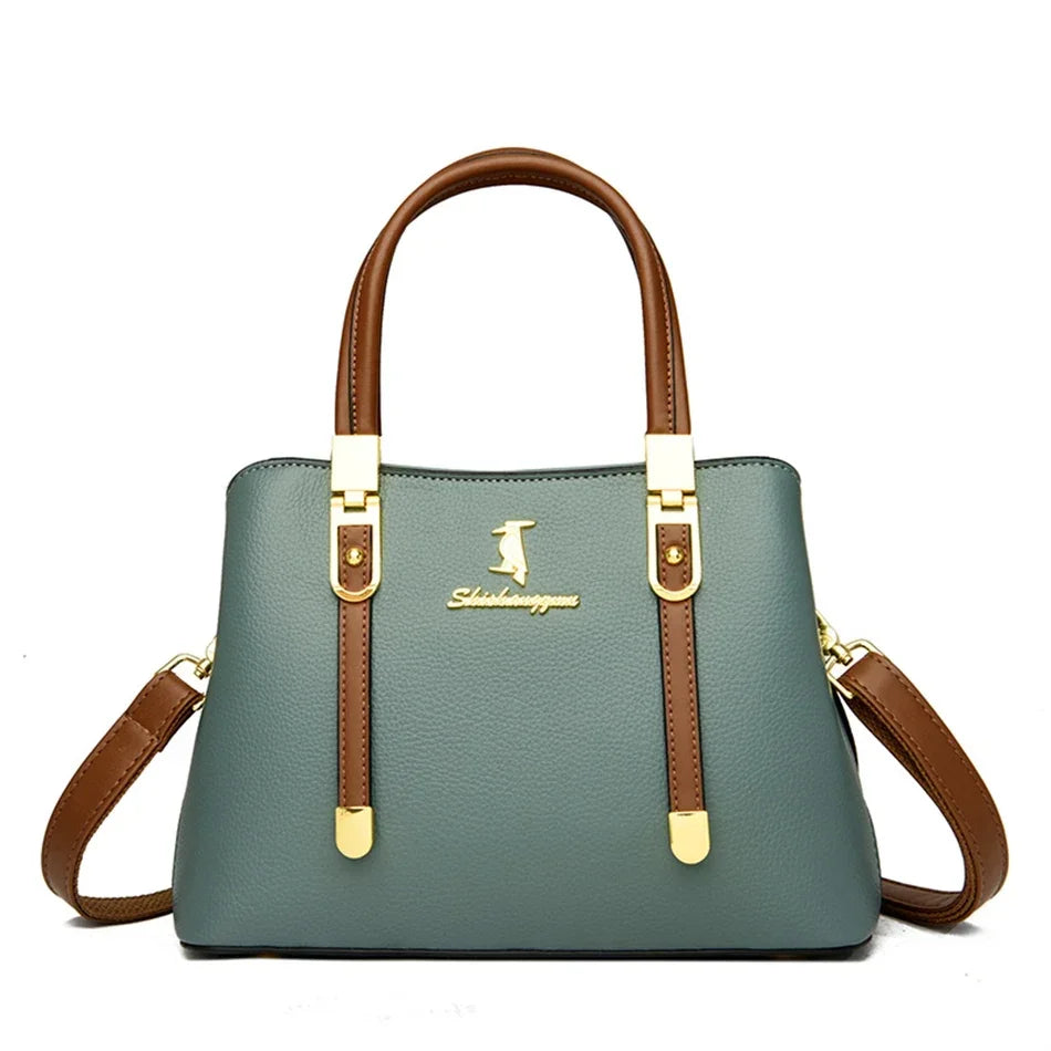 Bolsa Crossbody de Couro Genuíno Linda Top