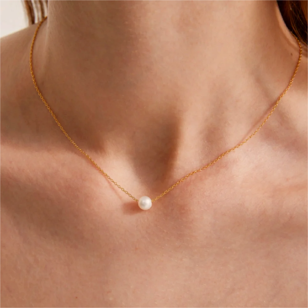 Mariasz minimalista cor de ouro aço inoxidável coração delicado clássico zircão charme anti manchar corrente colar para jóias femininas