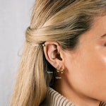 Brincos de argola minimalistas de aço inoxidável, 1 par, huggie, para mulheres, cor dourada, pequeno círculo redondo, 6/10/12mm, punk, unissex, rock