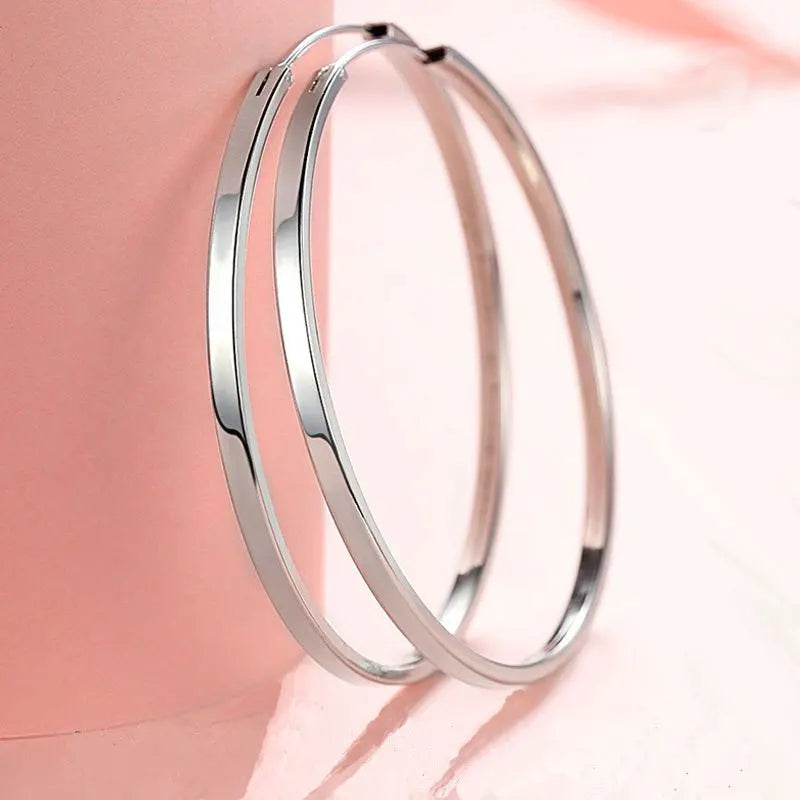 Brincos de Argola 18K Banhados a Ouro Linda Top