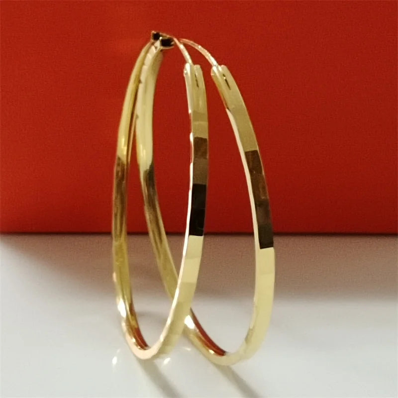 Brincos de Argola 18K Banhados a Ouro Linda Top