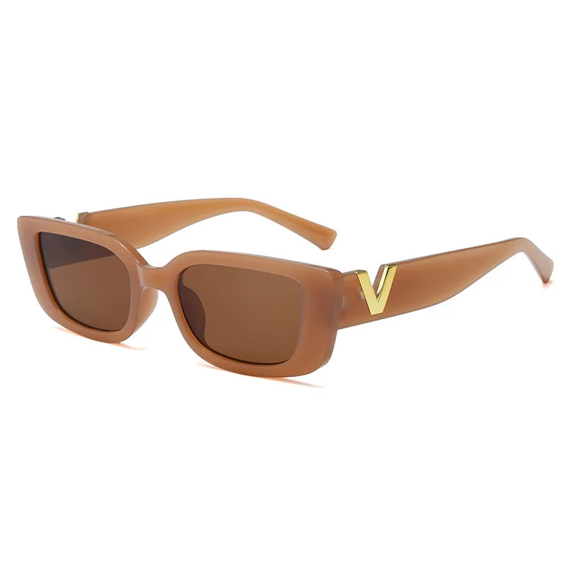 Óculos de sol retrô pequenos para homens e mulheres, óculos de sol luxuosos com dobradiças de metal, moda cool 2024