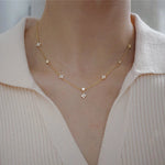 925 prata esterlina quatro folhas flor zircão colar para mulheres gargantilha clavícula corrente jóias finas presente de casamento