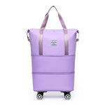 Bolsa feminina luxo de Viagem Expansível com Rodas e Grande Capacidade
