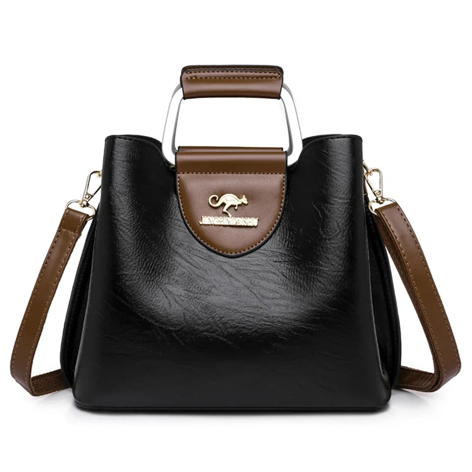 Bolsa de designer de luxo para mulheres, bolsas femininas, couro de óleo, ombro de marca, sacola crossbody messenger, sac fashion pequeno, 2024