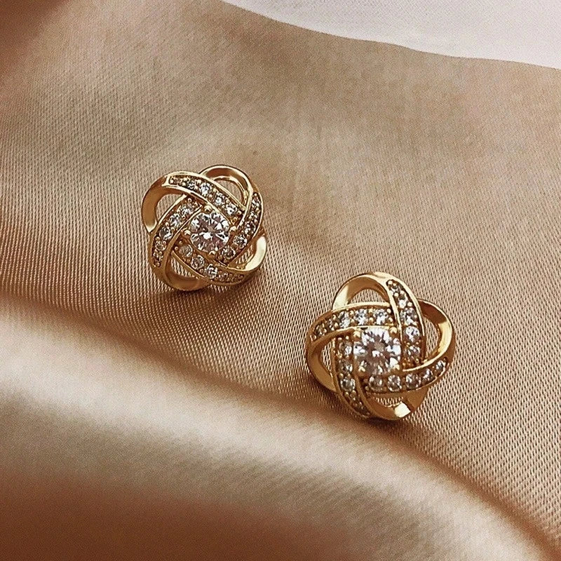 Brincos de ouro 14k de luxo, brincos de ouro real, zircônia, pérola, torção, brincos de luxo para mulheres, pendientes, bijuterias