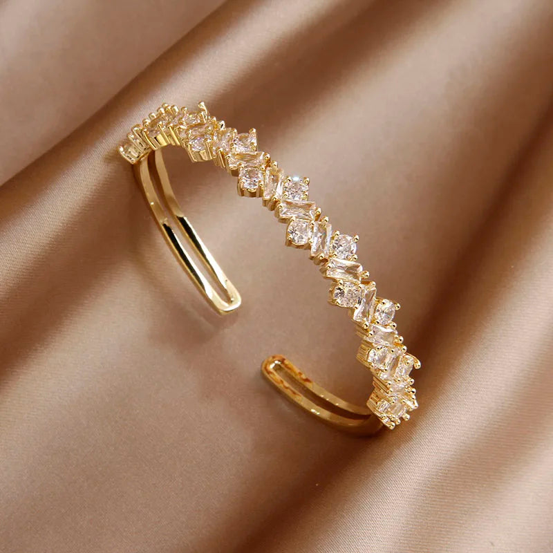 Zircônia Cruz Pulseiras Charme para Mulheres, Pulseira De Nó Elegante, Joalheria Clássica, Marca De Luxo, Moda